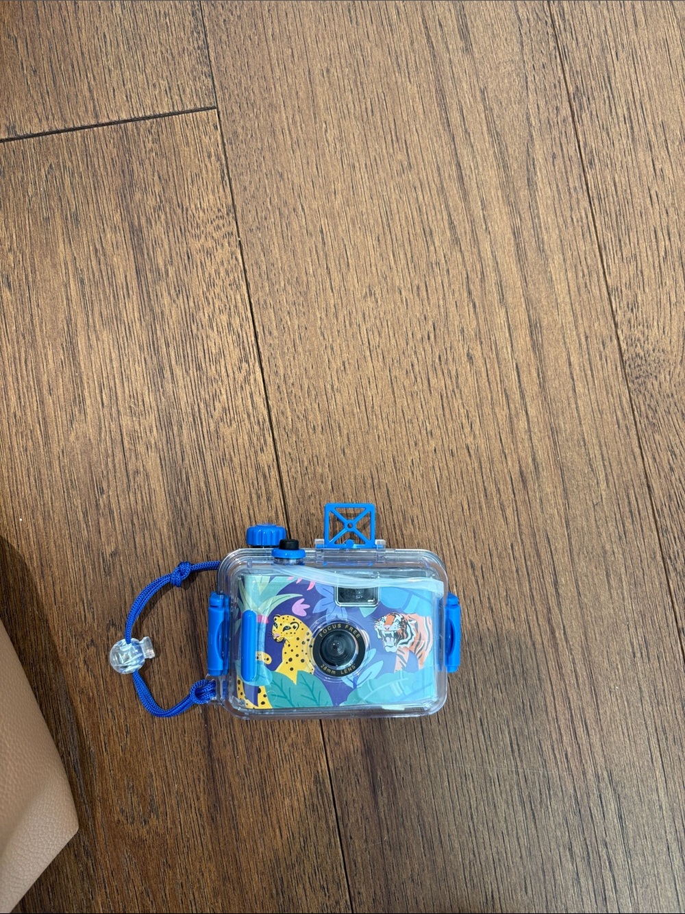 Blue Waterproof Kids Film Camera with Animal Print
